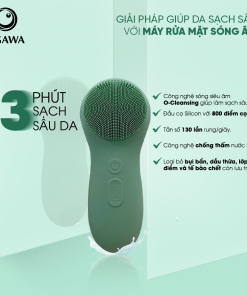 OGAWA Beauty – Silicone Facial Cleansing Brush (OB-430) / Máy rửa mặt sóng âm (OB-430), hiệu Ogawa