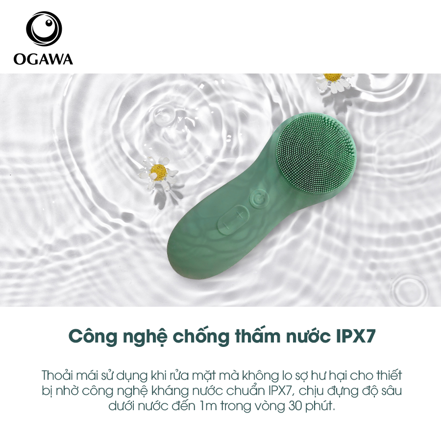 OGAWA Beauty – Silicone Facial Cleansing Brush (OB-430) / Máy rửa mặt sóng âm (OB-430), hiệu Ogawa