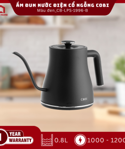 Ấm đun nước điện cổ ngỗng COBI màu đen 0.8L_CB-LPS-1996-B_341716