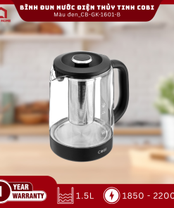Bình đun nước điện thủy tinh COBI màu đen 1.5L_CB-GK-1601-B_341713