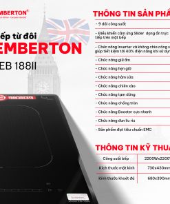 Bếp điện từ 2 vùng nấu EMBERTON EB 188II