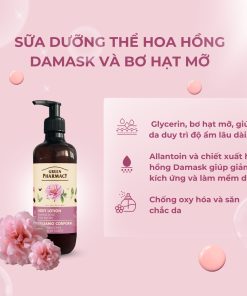 Sữa dưỡng thể Green Pharmacy Hoa hồng Damask và Bơ hạt mỡ 400ml