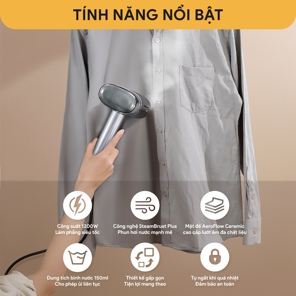 Bàn Ủi Hơi Nước Cầm Tay BlueStone GSB-4018 150ml 1200W