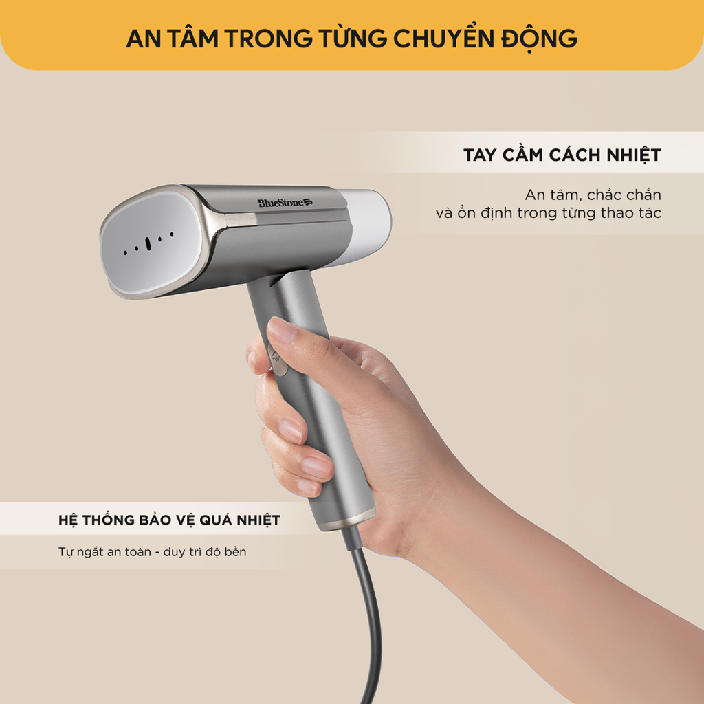Bàn Ủi Hơi Nước Cầm Tay BlueStone GSB-4018 150ml 1200W
