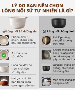 Nồi cơm điện lòng sứ dưỡng sinh Mishio MK365 (0.8L)