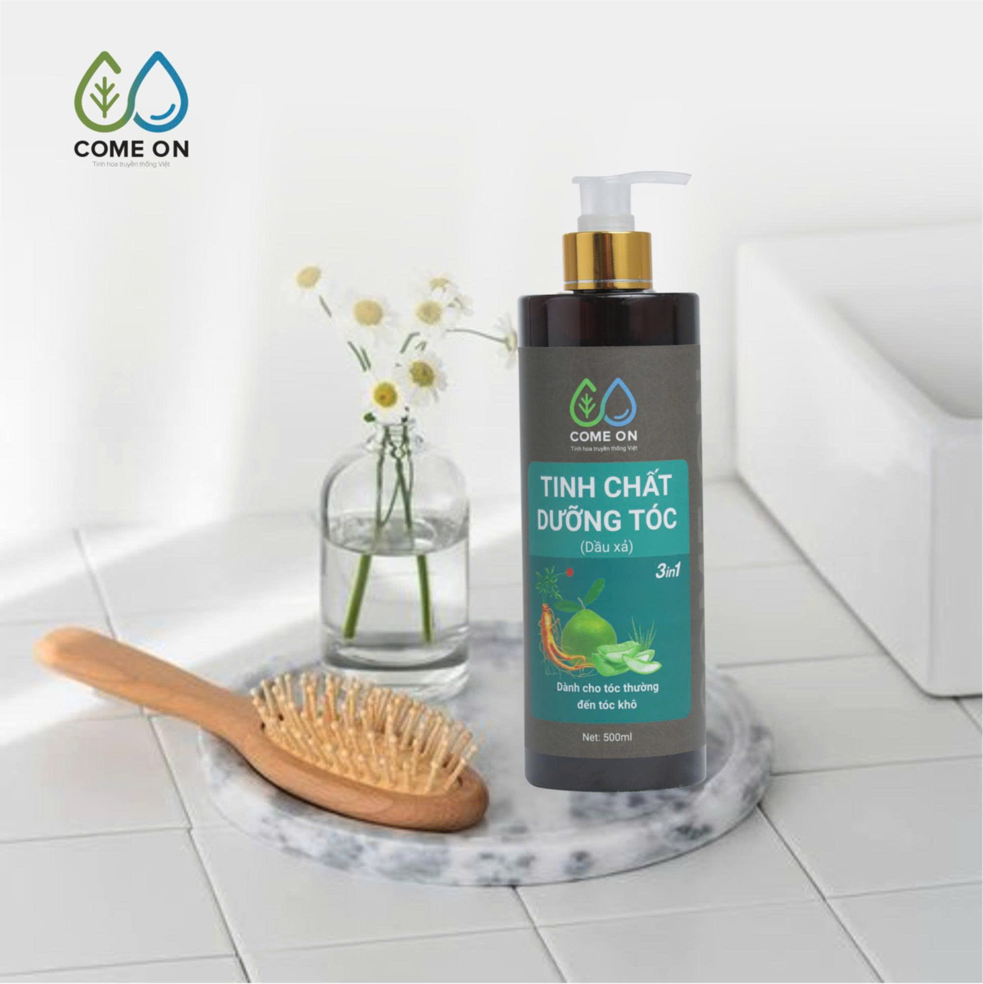 Tinh chất dưỡng tóc (dầu xả) COME ON cải thiện tóc khô xơ, gãy rụng 500ml