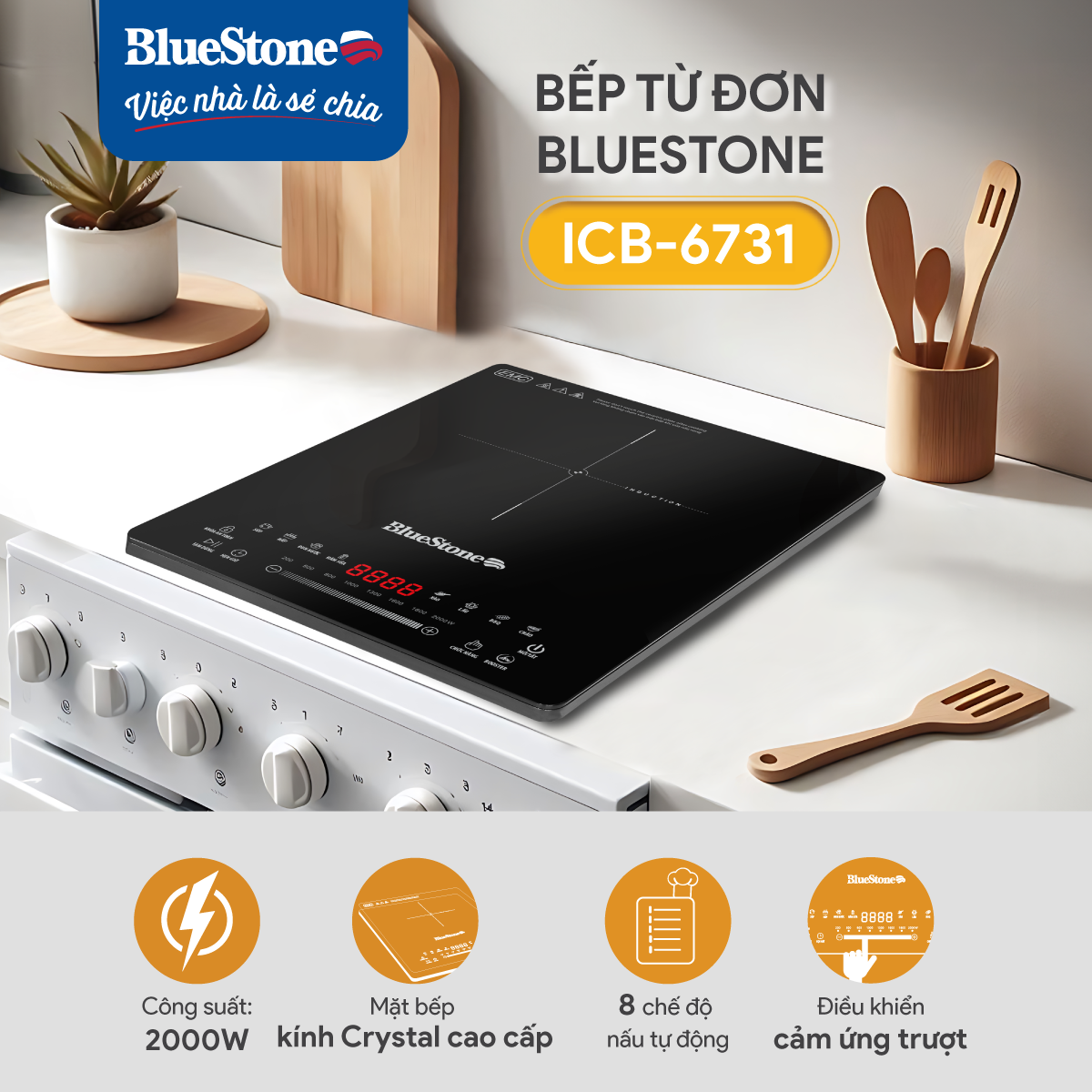 Bếp Từ Đơn BlueStone ICB-6731 2000W