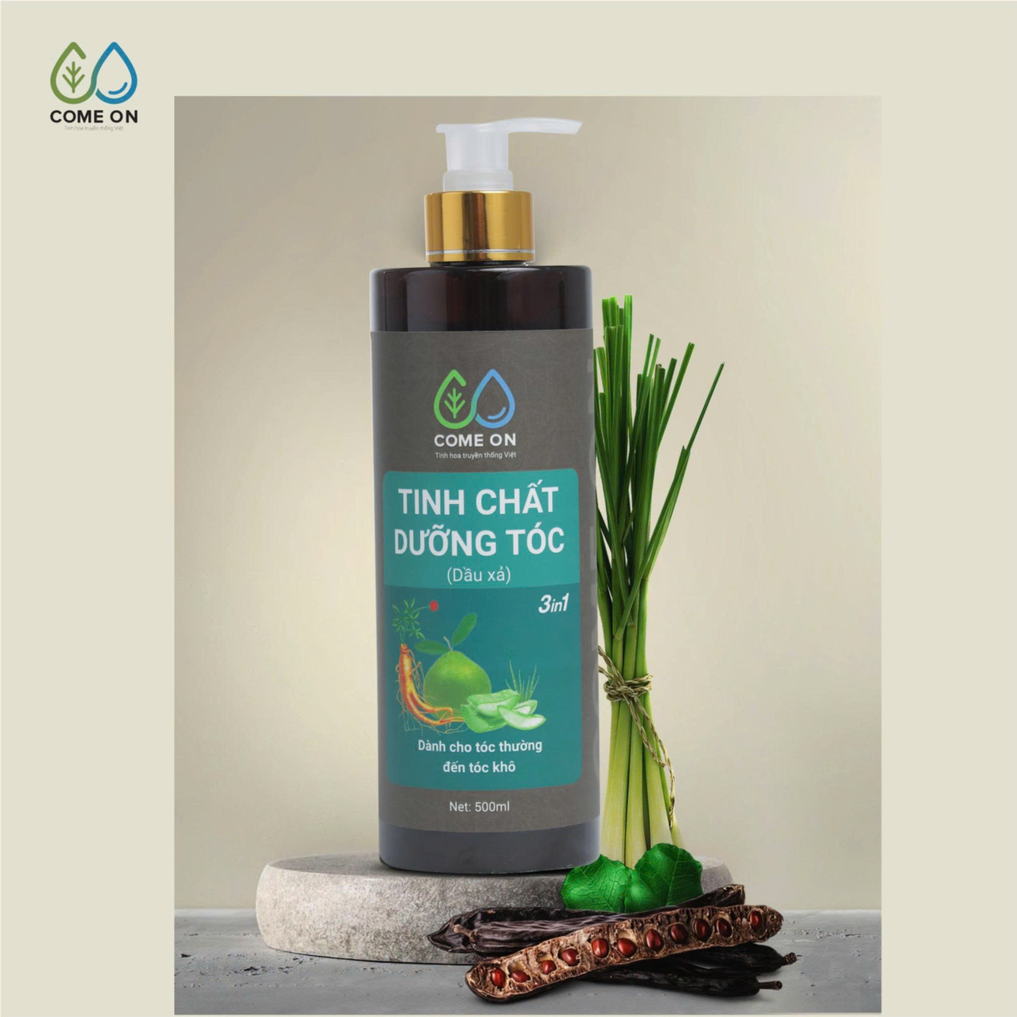 Tinh chất dưỡng tóc (dầu xả) COME ON cải thiện tóc khô xơ, gãy rụng 500ml