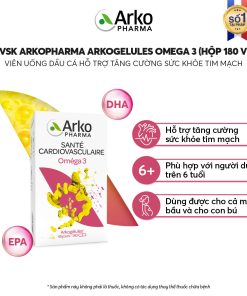 Viên uống ARKOPHARMA ARKOGELULES OMEGA 3 hỗ trợ tăng cường sức khỏe tim mạch (hộp 180 viên)