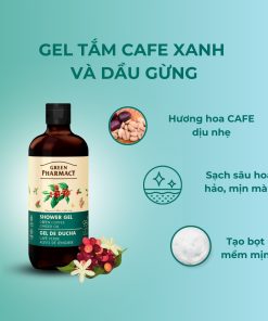 Gel tắm Green Pharmacy Cafe xanh và dầu gừng 500ml