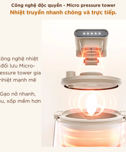 Nồi Cơm Điện Áp Suất Lòng Sứ Dưỡng Sinh Mishio MK396 dung tích 0.8L cho 1-2 người – Bí Quyết Cho Cơm Gạo Lứt