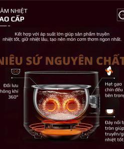 Nồi Cơm Điện Áp Suất Lòng Sứ Dưỡng Sinh Mishio MK396 dung tích 0.8L cho 1-2 người – Bí Quyết Cho Cơm Gạo Lứt