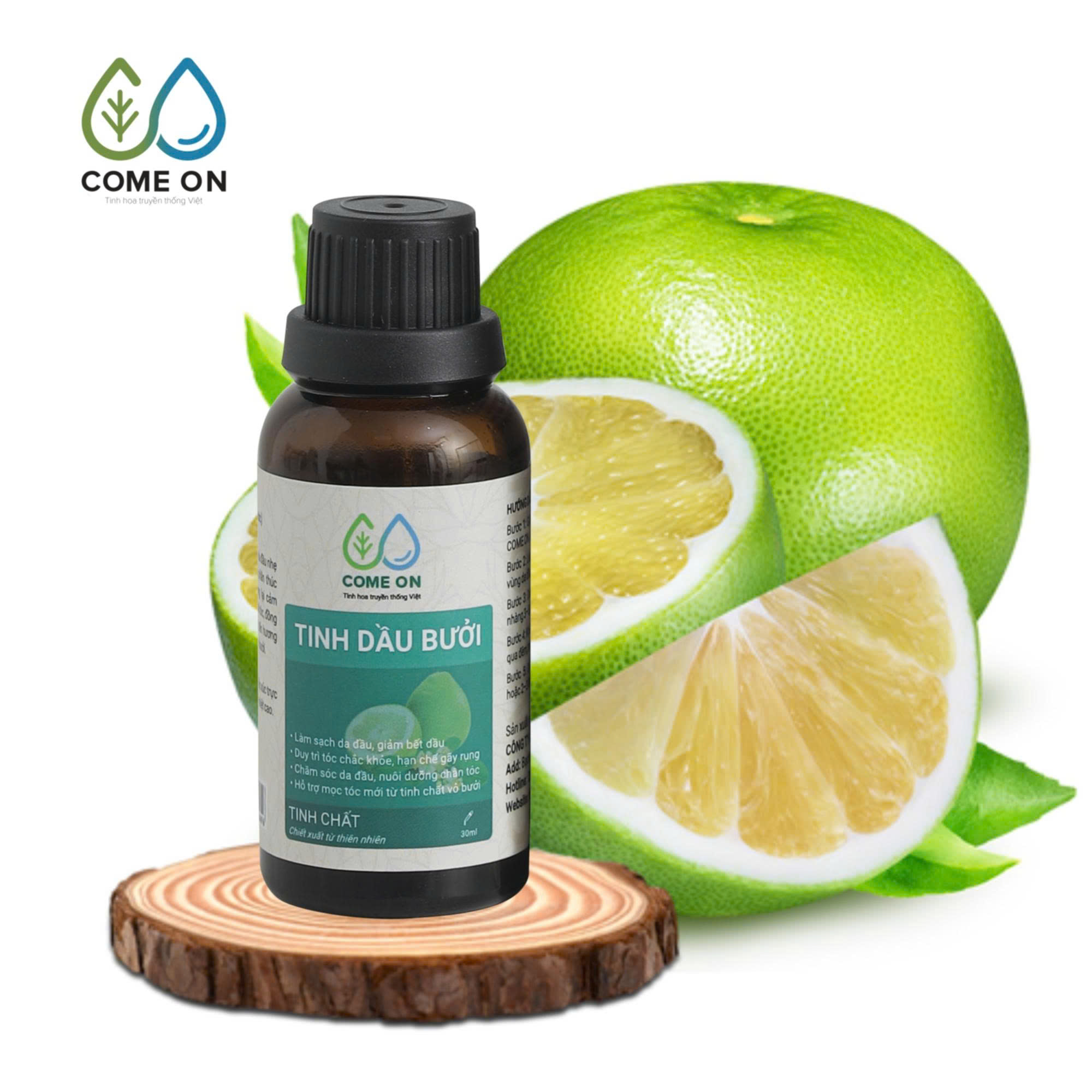 Tinh dầu bưởi COME ON dưỡng tóc chắc khoẻ nhanh dài 30ml