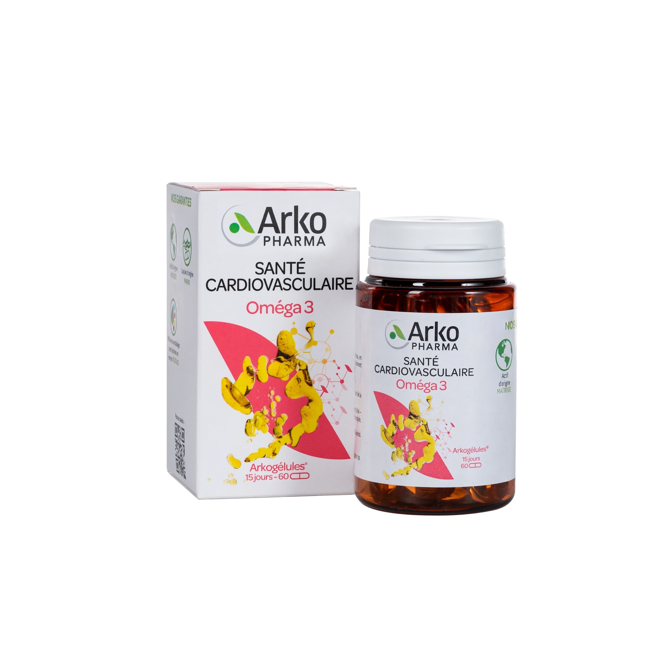 Viên uống ARKOPHARMA ARKOGELULES OMEGA 3 hỗ trợ tăng cường sức khỏe tim mạch (Hộp 60 viên)