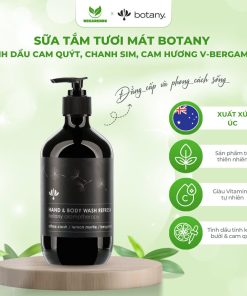 Sữa tắm tươi mát, sạch sâu, kháng viêm, giầu Vitamin C Botany- tinh dầu cam quýt, chanh sim, cam bergamot (chai 500ml)