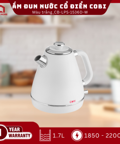 Ấm đun nước cổ điển COBI màu trắng 1.7L_CB-LPS-1536D-W_341706