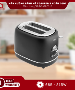 Máy nướng bánh mì Toaster 2 ngăn COBI màu đen_CB-TO-0201-B_341710