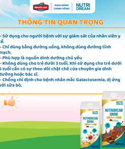 Thực phẩm dinh dưỡng Y học Nutridream – Vị Chocolate Nhập Khẩu Từ Đức