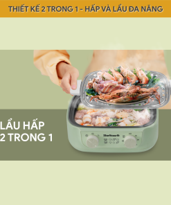 Nồi Lẩu Hấp Điện Đa Năng BlueStone MPB-7235 15 Lít 1500W