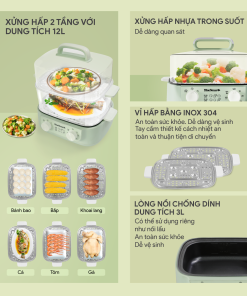 Nồi Lẩu Hấp Điện Đa Năng BlueStone MPB-7235 15 Lít 1500W