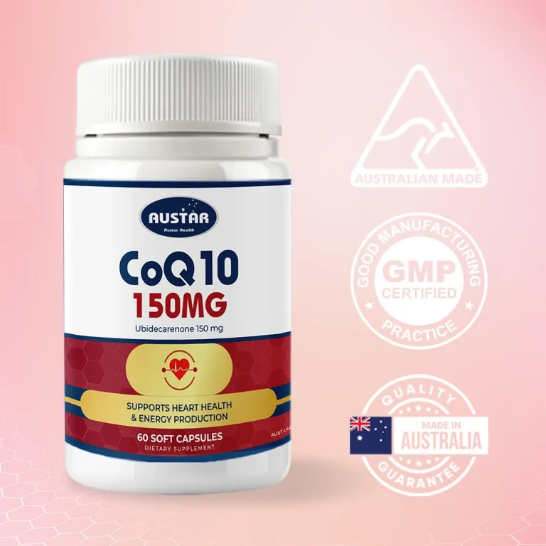 Viên uống Austar CoQ10 150mg – Hỗ Trợ Sức Khỏe Tim Mạch (Hộp 60 viên)