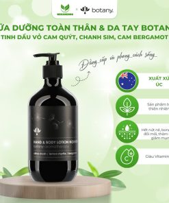 SỮA DƯỠNG ẨM TOÀN THÂN, kháng viêm, da sáng mịn Botany-tinh dầu vỏ cam quýt, chanh sim, cam Bergamot