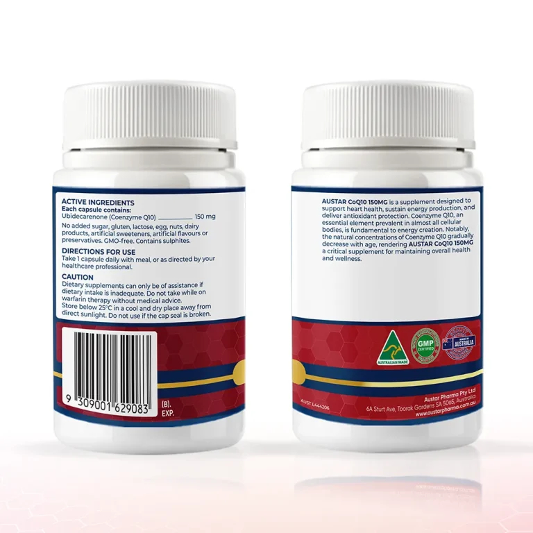 Viên uống Austar CoQ10 150mg – Hỗ Trợ Sức Khỏe Tim Mạch (Hộp 60 viên)