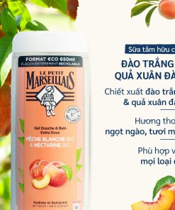 Gel tắm/ Sữa tắm và ngâm bồn dạng kem 92% hữu cơ LE PETIT MARSEILLAIS 650ml