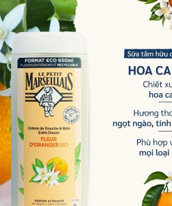 Gel tắm/ Sữa tắm và ngâm bồn dạng kem 92% hữu cơ LE PETIT MARSEILLAIS 650ml