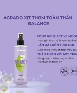 Xịt thơm Agrado toàn thân Balance 240ml