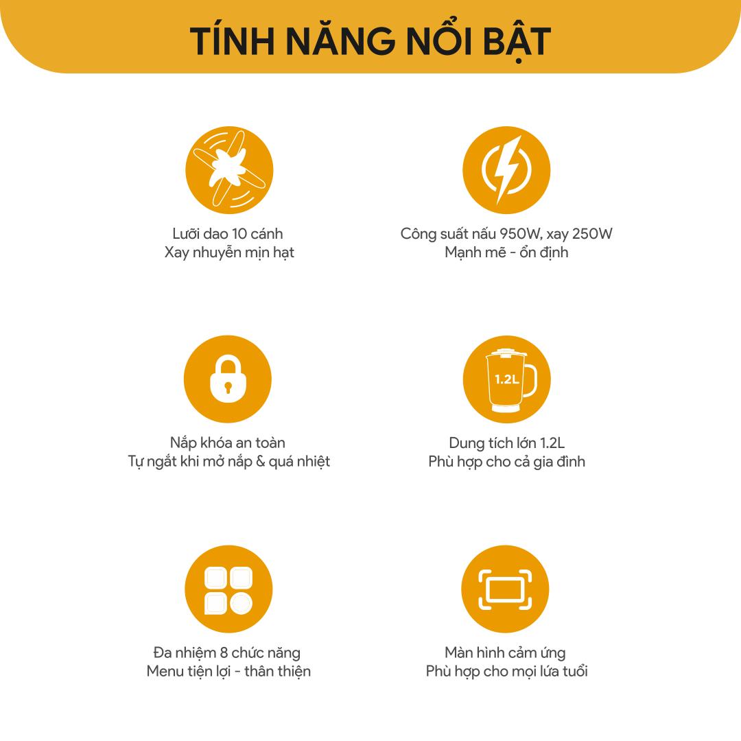 Máy Làm Sữa Hạt Đa Năng BlueStone SMB-7331 1.2 Lít 950W