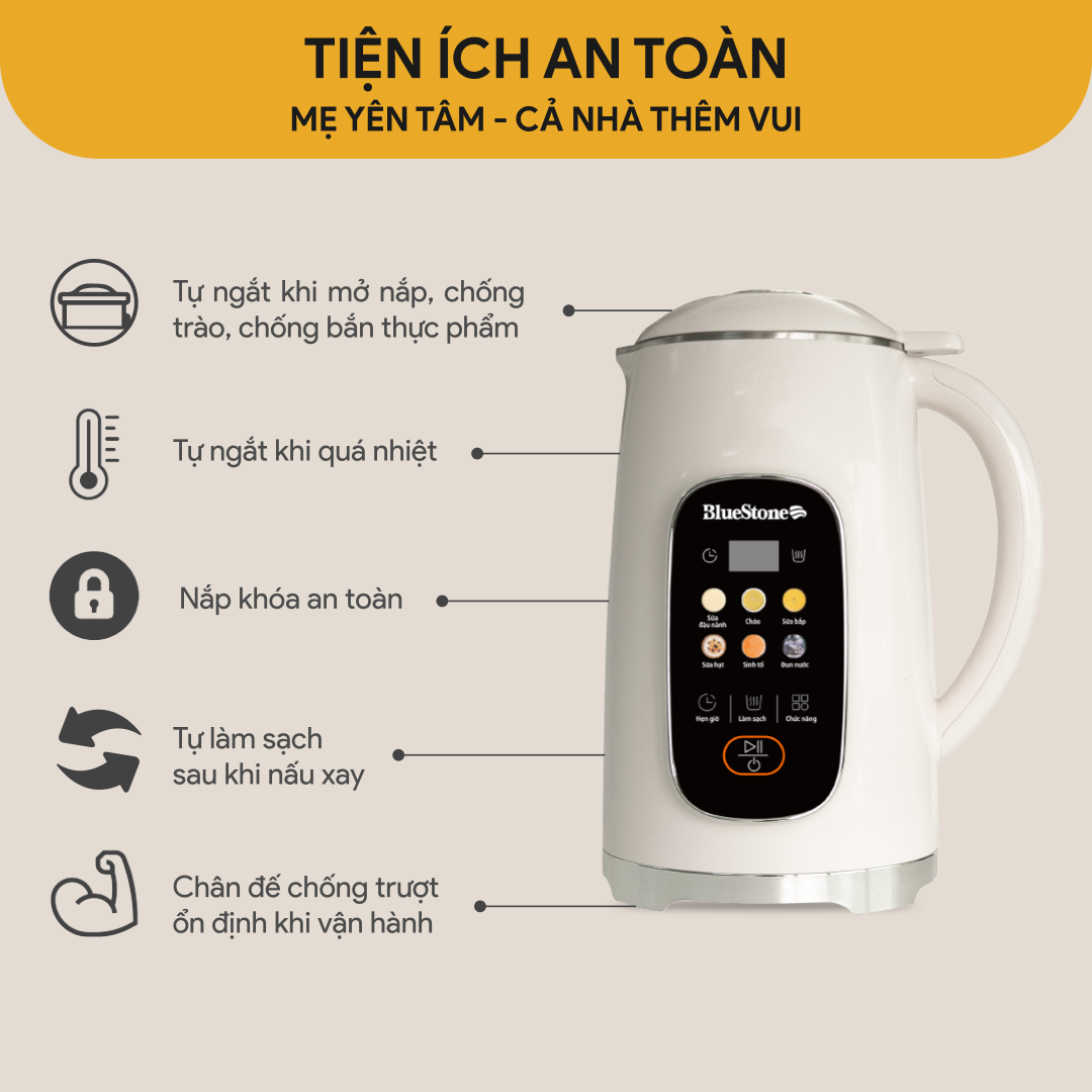 Máy Làm Sữa Hạt Đa Năng BlueStone SMB-7331 1.2 Lít 950W