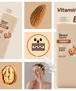 Sữa tắm DICORA URBAN FIT vitamin B hạnh nhân và các loại hạt 750ml