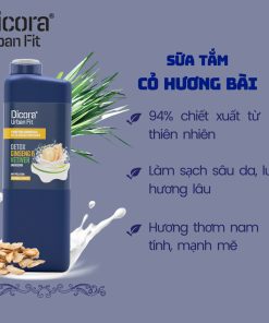 Sữa tắm DICORA URBAN FIT cỏ hương bài và nhân sâm 750ml