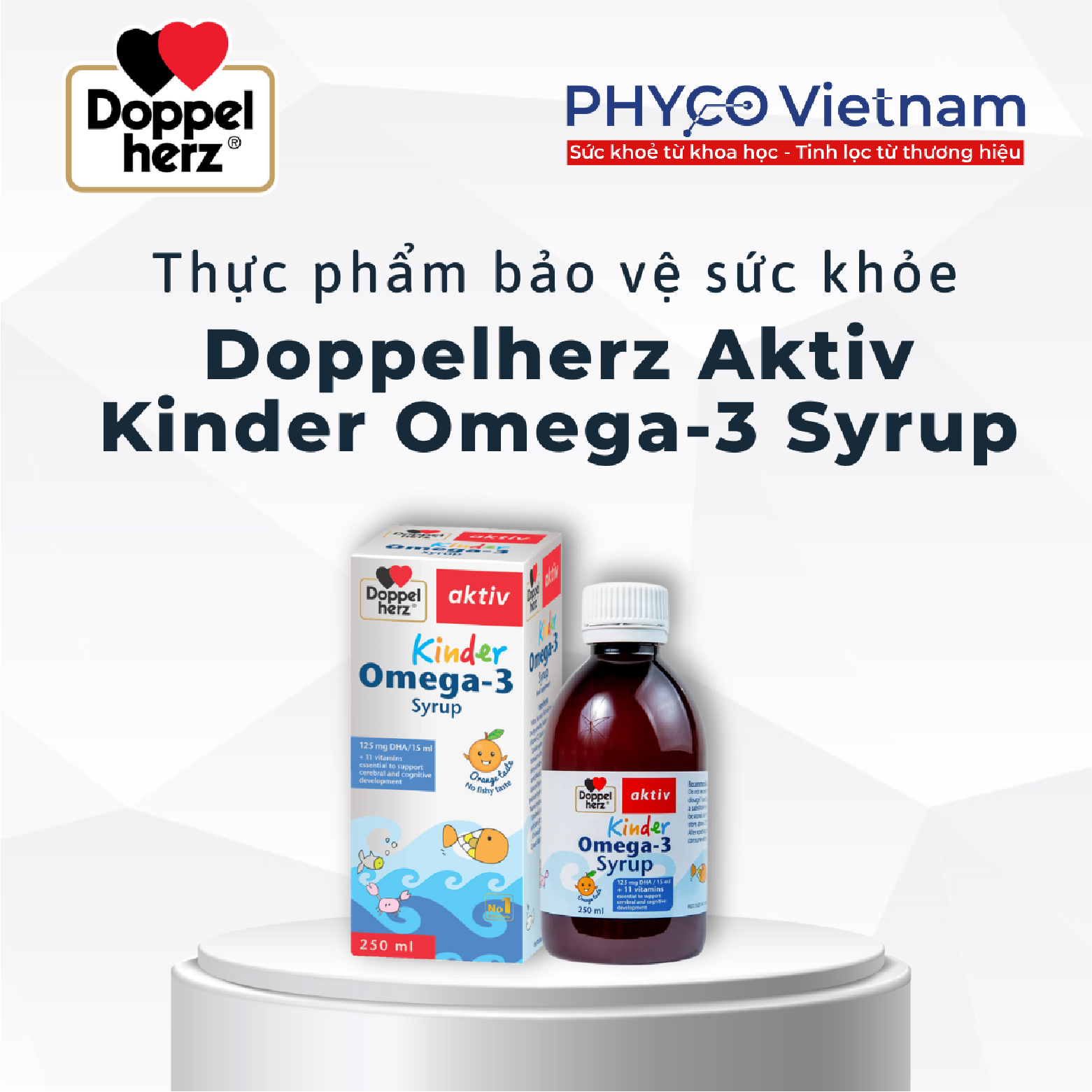 TPBVSK Doppelherz Aktiv Kinder Omega-3 Syrup hỗ trợ phát triển não bộ, thị lực