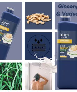 Sữa tắm DICORA URBAN FIT cỏ hương bài và nhân sâm 750ml