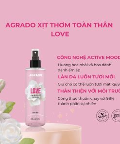 Xịt thơm Agrado toàn thân Love 240ml
