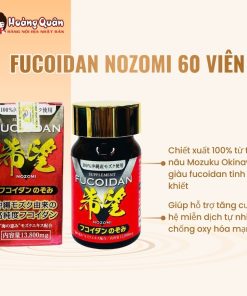 Viên nang tảo Mozuku Fucoidan Nozomi 60 viên – Hỗ trợ tăng cường sức đề kháng