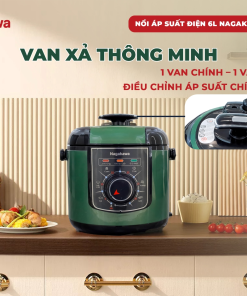 Nồi áp suất điện 6L inox 304 Nagakawa NEP5369