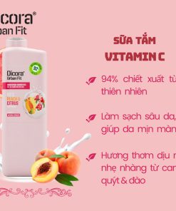 Sữa tắm DICORA URBAN FIT vitamin C hương cam quýt và đào 750ml