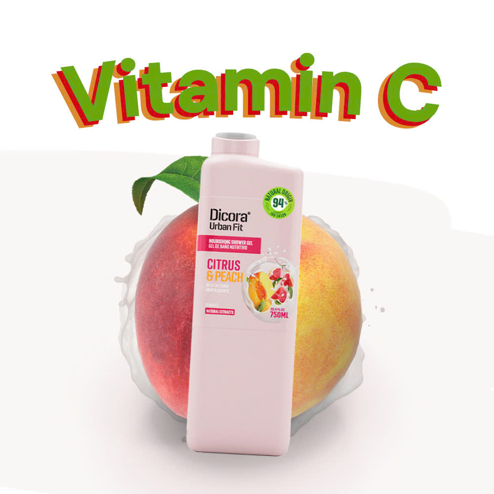 Sữa tắm DICORA URBAN FIT vitamin C hương cam quýt và đào 750ml