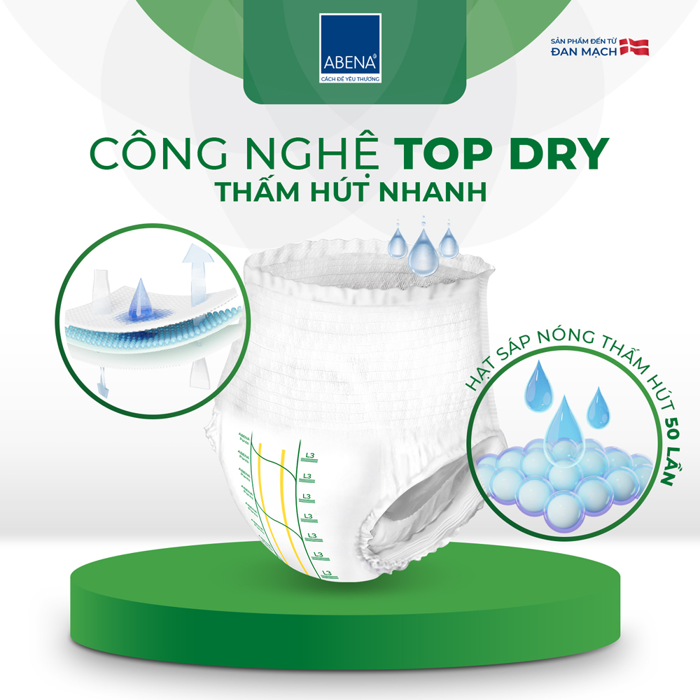 Tã quần người lớn Abena Pants Premium L3 (15 miếng/gói)