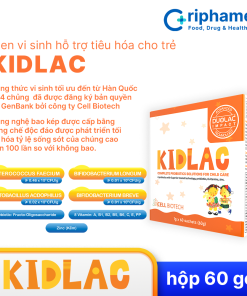 Men vi sinh hỗ trợ tiêu hóa cho trẻ Kidlac (Hộp 60 gói)