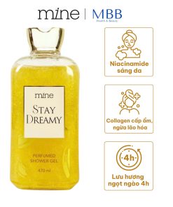 Gel tắm trắng nhũ vàng nước hoa Mine Stay Dreamy 470ml
