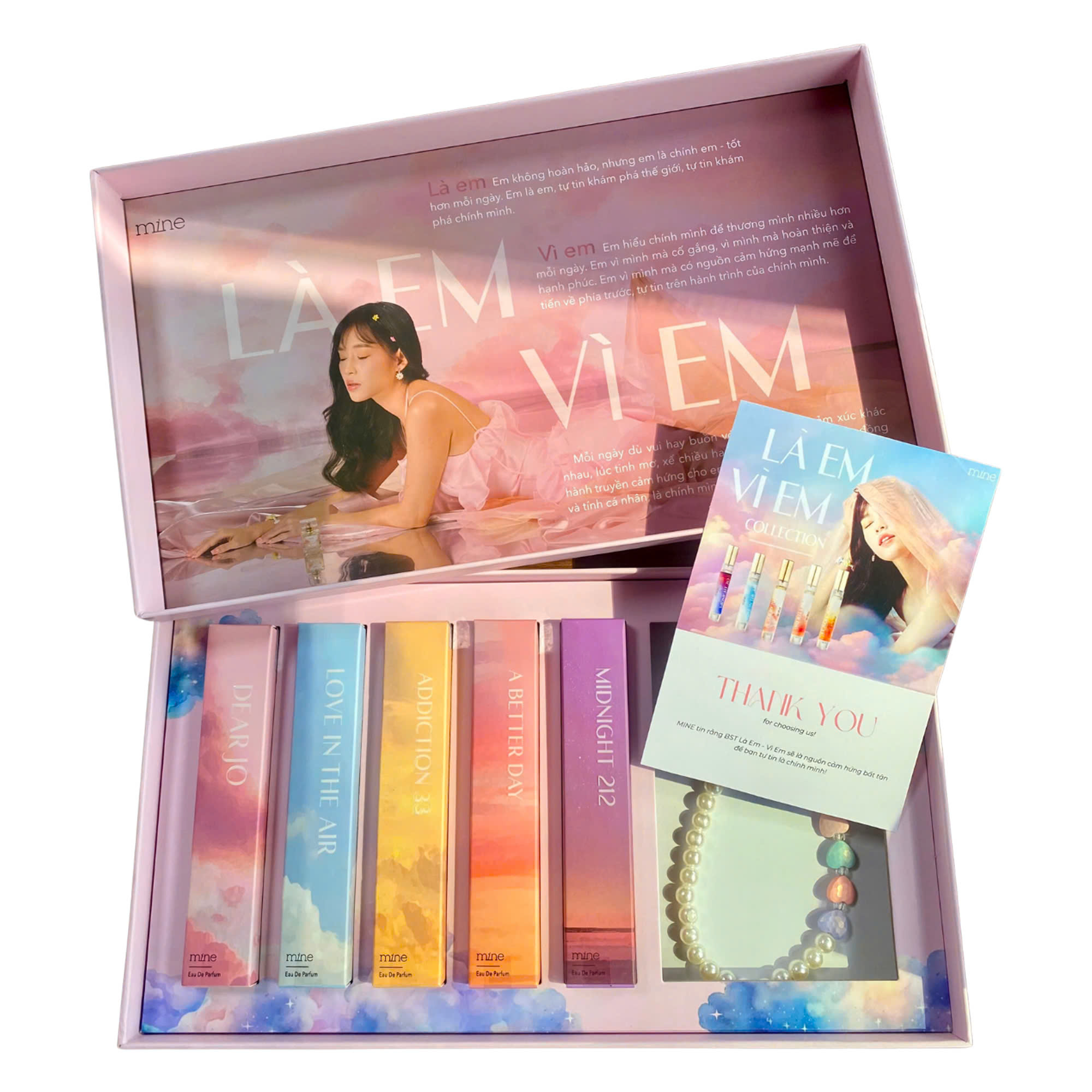 BST nước hoa nữ Mine Masstige Là Em Vì Em (9ml x 5)- Móc khóa