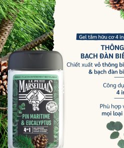 Sữa Tắm Dạng Kem/ Gel tắm Le Petit Marseillais 4 Trong 1 Dành Cho Cơ Thể, Tóc, Mặt Và Râu 250ml