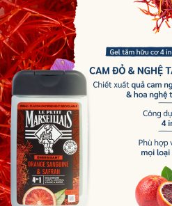 Sữa Tắm Dạng Kem/ Gel tắm Le Petit Marseillais 4 Trong 1 Dành Cho Cơ Thể, Tóc, Mặt Và Râu 250ml