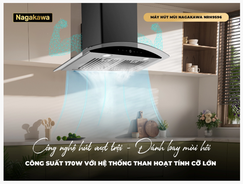 Máy hút mùi Nagakawa NRH9596