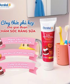 Kem đánh răng thảo dược trẻ em Dental B Thái Lan vị kẹo ngọt 50gr
