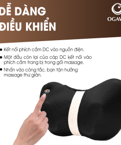 Gối Massage văn phòng (OG-2015), màu gỗ tro Mobile Shiatsu – Ashwood